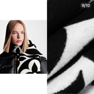 Louis Vuitton Black and White Patterned scarf